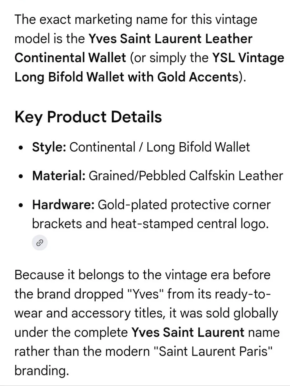 Yves Saint Laurent Black Leather Continental Wallet with Gold Corner Accents - Picture 14 of 16